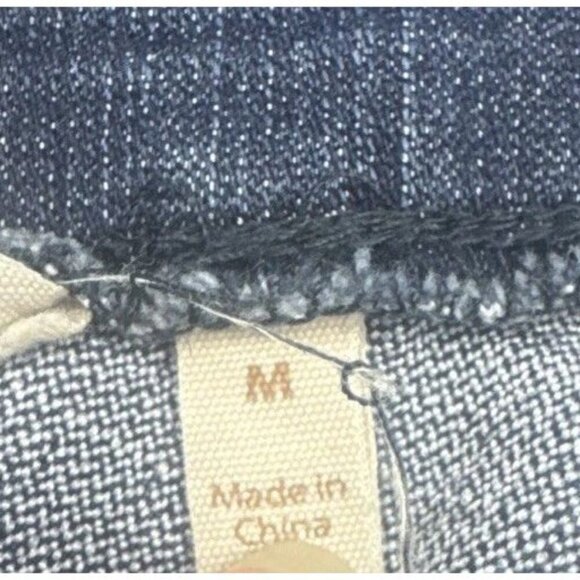 Soft Surroundings Women’s Dark Wash Blue Pull On Denim Crop Jeans Sz M Stretch - Picture 3 of 10